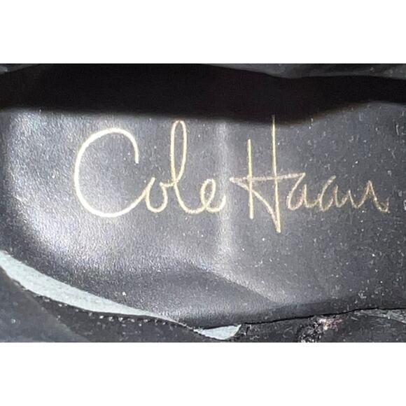 Cole Haan Women's Size 6B Black Leather Mid Calf Boots with Nike Air Heels - Picture 8 of 8